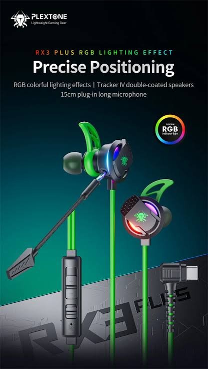 PLEXTONE RX3 PLUS In-ear Type-c Interface Wired Gaming Earphone - Image 3
